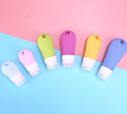 ที่ว่างเปล่าน่ารัก Bpa Free ซิลิโคนท่องเที่ยวบรรจุขวดที่มีรูเบ็ด