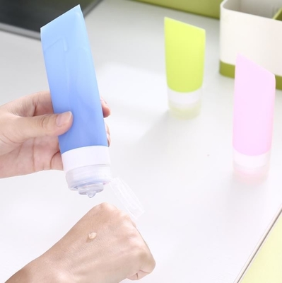 รีฟิลโลชั่นซิลิโคนท่องเที่ยวบรรจุขวดซิลิโคนขวดแป้งทนทาน