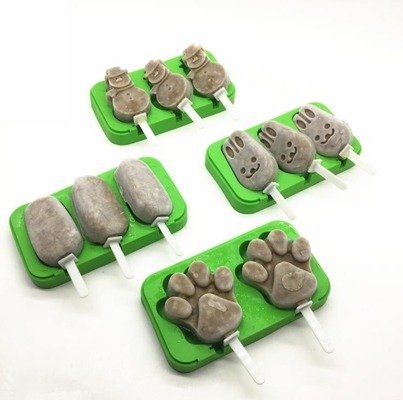 DIY ซิลิโคนก้อนน้ำแข็ง Moulds มนุษย์หิมะรูปร่างขนาดเล็กน่ารักปลอดมลภาวะ