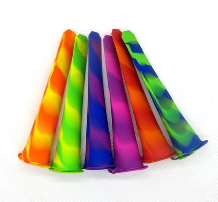 Camo สีซิลิโคนก้อนน้ำแข็งแม่พิมพ์ 6 สี Lolly ออกแบบทนทาน
