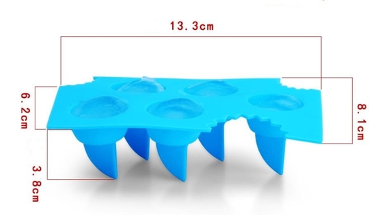 OEM Bourbon Spherical Ice Cube Tray Logg พิมพ์ได้ 5 ช่องปรับแต่งได้
