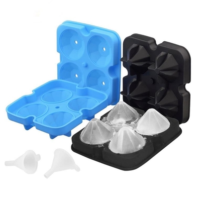 3D เพชรก้อนน้ำแข็งซิลิโคนแม่พิมพ์ 12 * 12 * 3.8 เซนติเมตรสำหรับเครื่องดื่ม