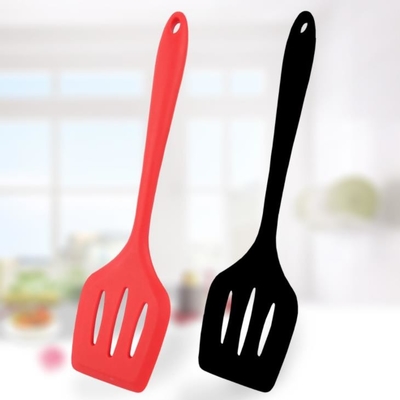 สีทึบอาหารเกรดรูปแบบซิลิโคน slotted หมุนเครื่องมือการปรุงอาหาร