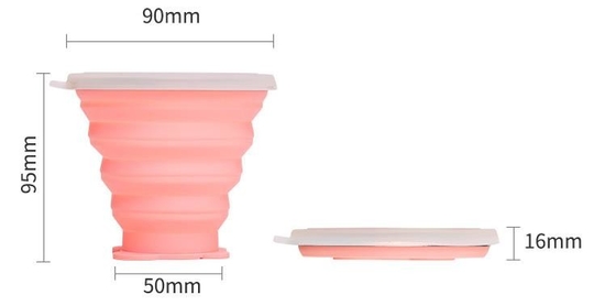 ถ้วยกีฬาซิลิโคนพับได้เกรดอาหาร BPA ฟรีพร้อมเชือกเส้นเล็กยาว