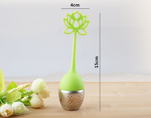 Lotus flower รูปร่างซิลิโคนเกรดอาหารกรองชาพร้อมพิมพ์โลโก้