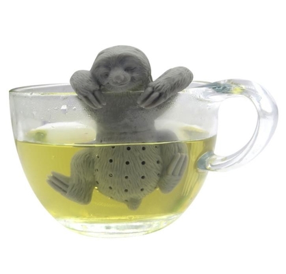 สัตว์เฉื่อยชารูปสีเทาอาหารเกรดซิลิโคนชา infuser BPA ฟรี