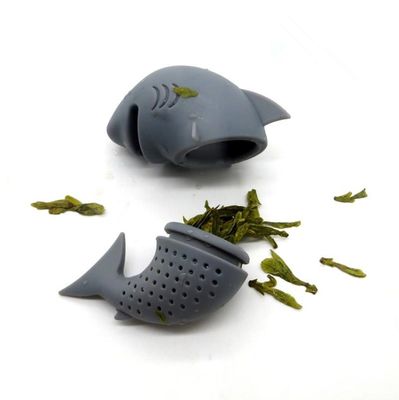สัตว์ทะเลสไตล์ฉลามรูปซิลิโคนเกรดอาหารชา Infuser