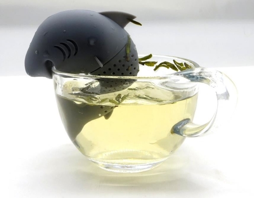 สัตว์ทะเลสไตล์ฉลามรูปซิลิโคนเกรดอาหารชา Infuser