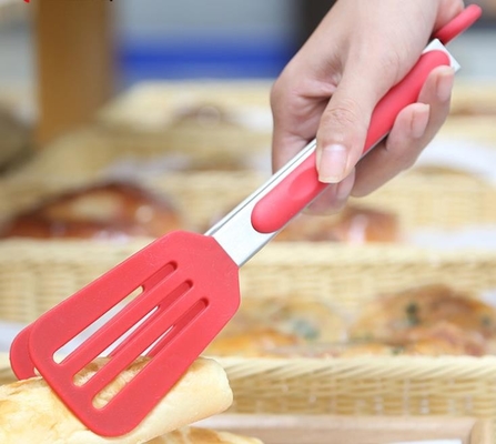 Slotted Turner เครื่องครัวซิลิโคนโลโก้ที่กำหนดเองพิมพ์ได้พายทอง