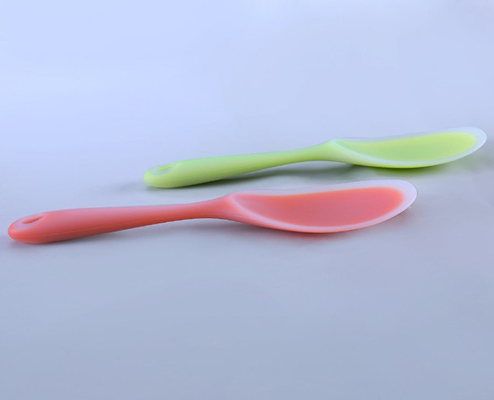 เครื่องมือห้องครัวช้อนข้าวซิลิโคนเกรดอาหารที่มีสีโปร่งแสง