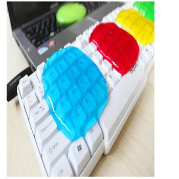 17.5 * 12 ซม. สีสันสดใส Super Clean ปลิ้นปล้อนเจลเมจิกคีย์บอร์ดทำความสะอาดผสม